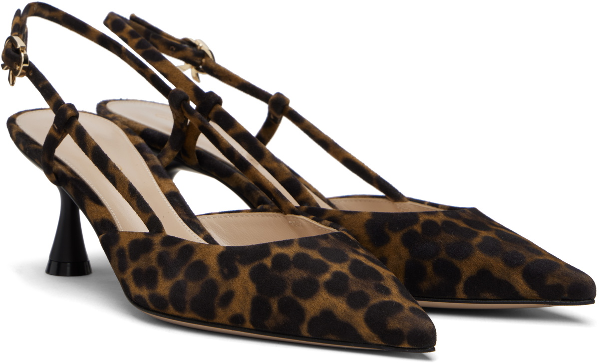 Gianvito Rossi Brown Ascent 55 Heels
