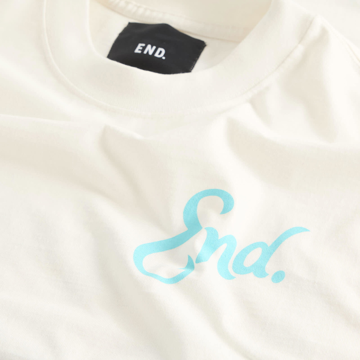 END. Coastal Fish Bar By The Sea T-Shirt in Ecru