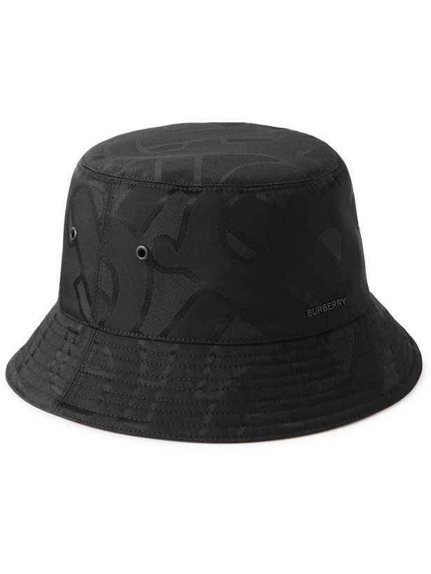 Photo: Burberry - Logo-Jacquard Shell Bucket Hat - Black