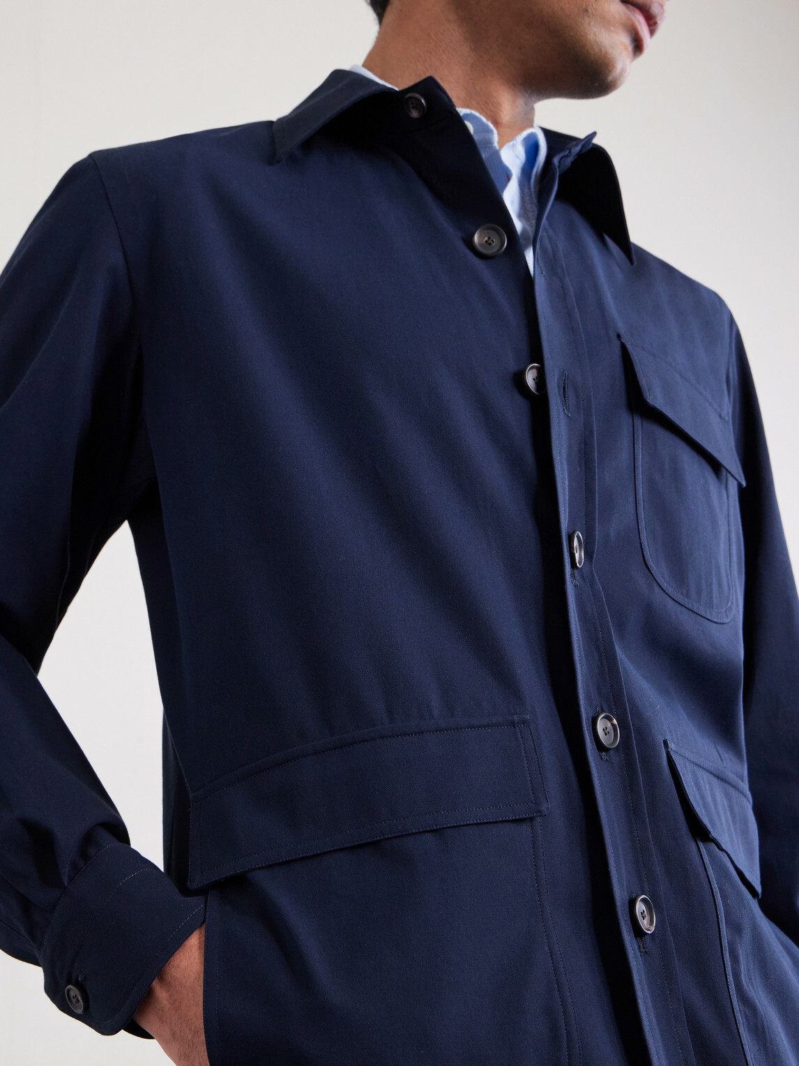 De Petrillo - Cotton Overshirt - Blue