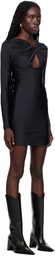 Coperni Black Twisted Minidress