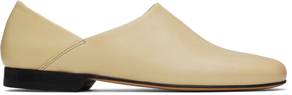 LEMAIRE Off-White Leather Slippers