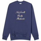 Drole de Monsieur Men's Drôle de Monsieur Floral Logo Crew Sweat in Navy