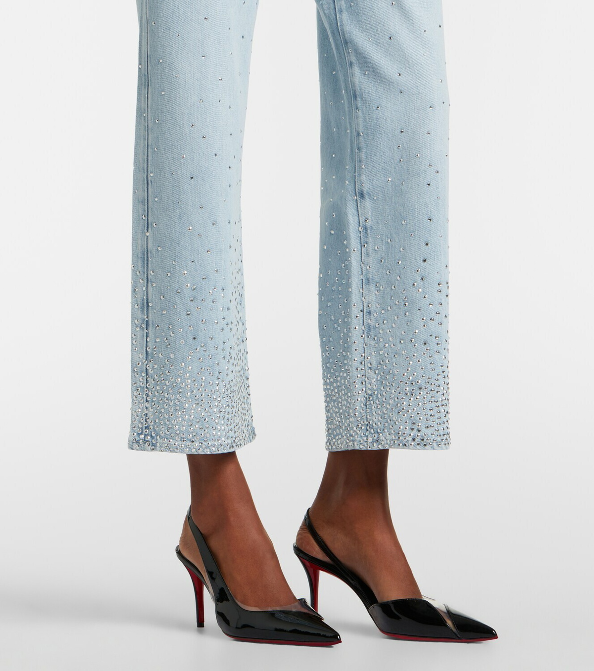 7 For All Mankind Calie embellished straight jeans