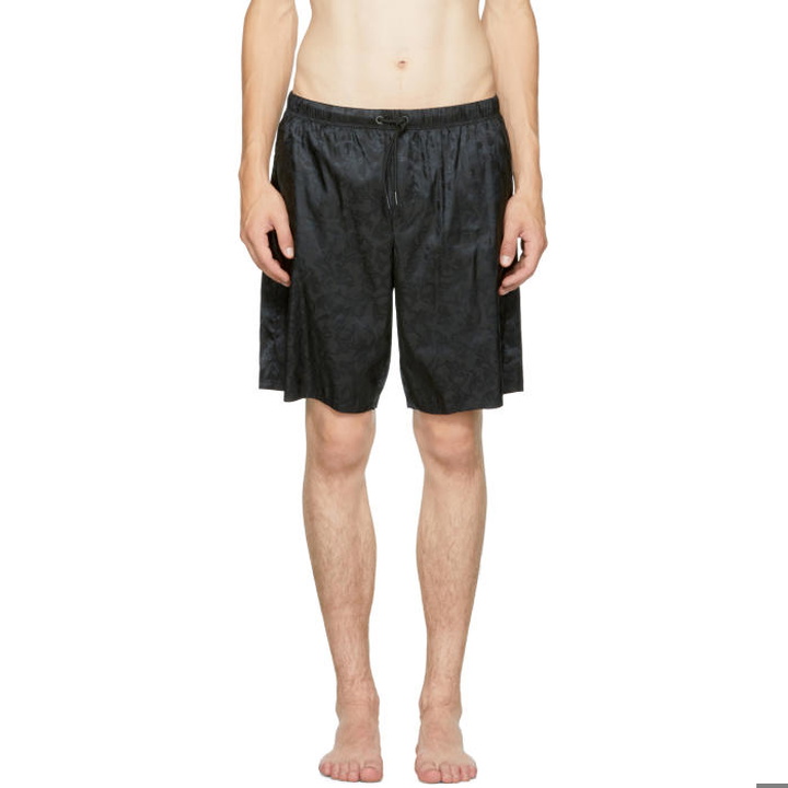 Photo: Versace Underwear Black Baroque Swim Shorts 