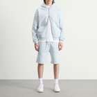 ANNIE HOOD Men's College Sweat Shorts in Baby Blue/White