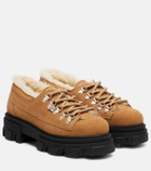 Ganni Faux leather platform loafers