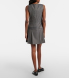 Ganni Belted pinstripe minidress