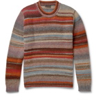 Altea - Striped Virgin Wool-Blend Sweater - Red