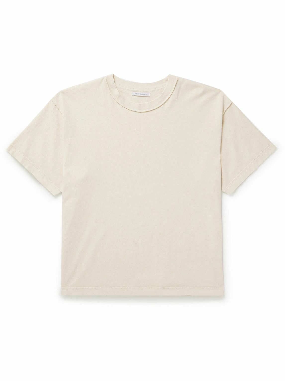 John Elliott - Mineral-Washed Cotton-Jersey T-Shirt - Neutrals John Elliott