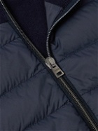 Herno - Slim-Fit Wool and Silk-Blend and Quilted Nylon Down Jacket - Blue