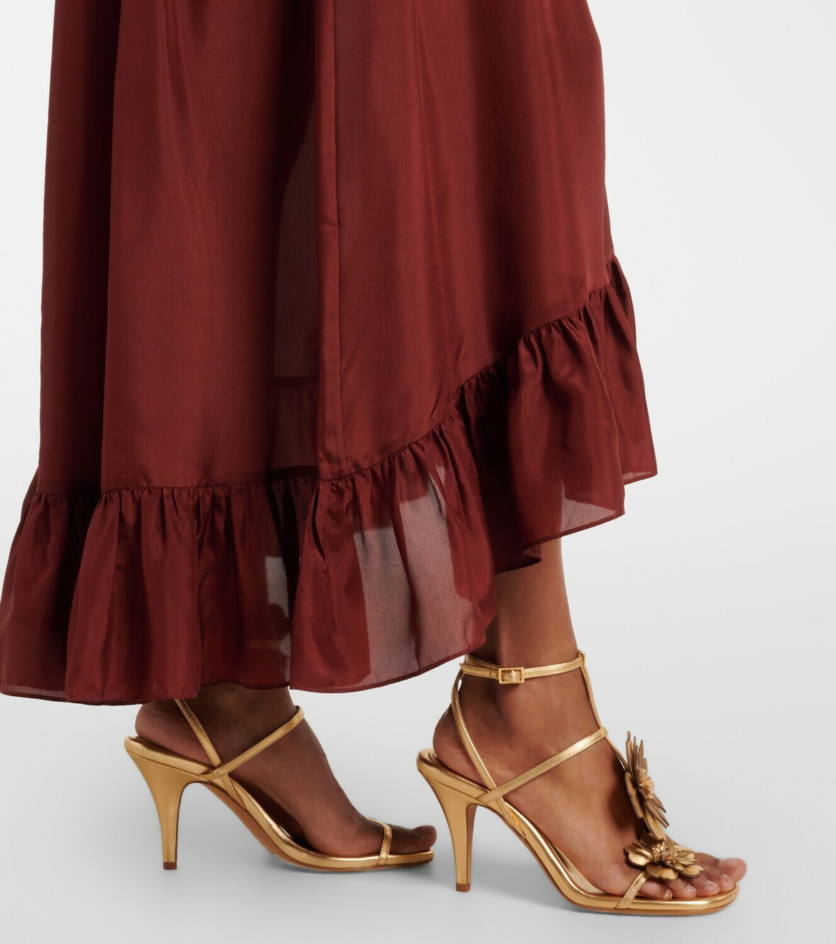 Zimmermann Aster gathered silk habotai maxi skirt