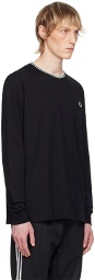 Fred Perry Black Twin Tipped Long Sleeve T-Shirt