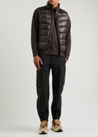 Moncler Grenoble Quilted Stretch-jersey and Nylon Gilet Brown