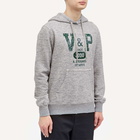 Golden Goose Men's V & P Print Hoodie in Grey Melange/Dark Green