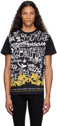 Versace Jeans Couture Black Graffiti T-Shirt