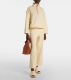 Xu Zhi Embroidered wool and cotton-blend sweatpants