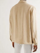 Loro Piana - Linen and Silk-Blend Canvas Half-Zip Anorak - Neutrals