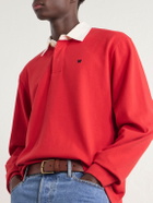 Aimé Leon Dore - Logo-Embroidered Cotton-Jersey Polo Shirt - Red
