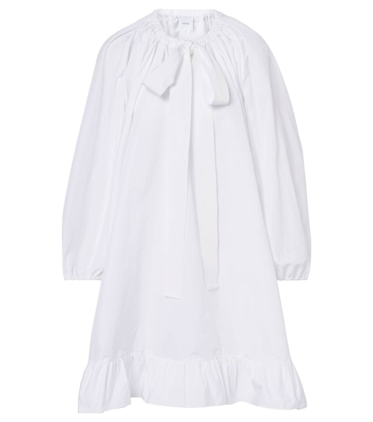 Patou Women's Ruffle Hem Dress White