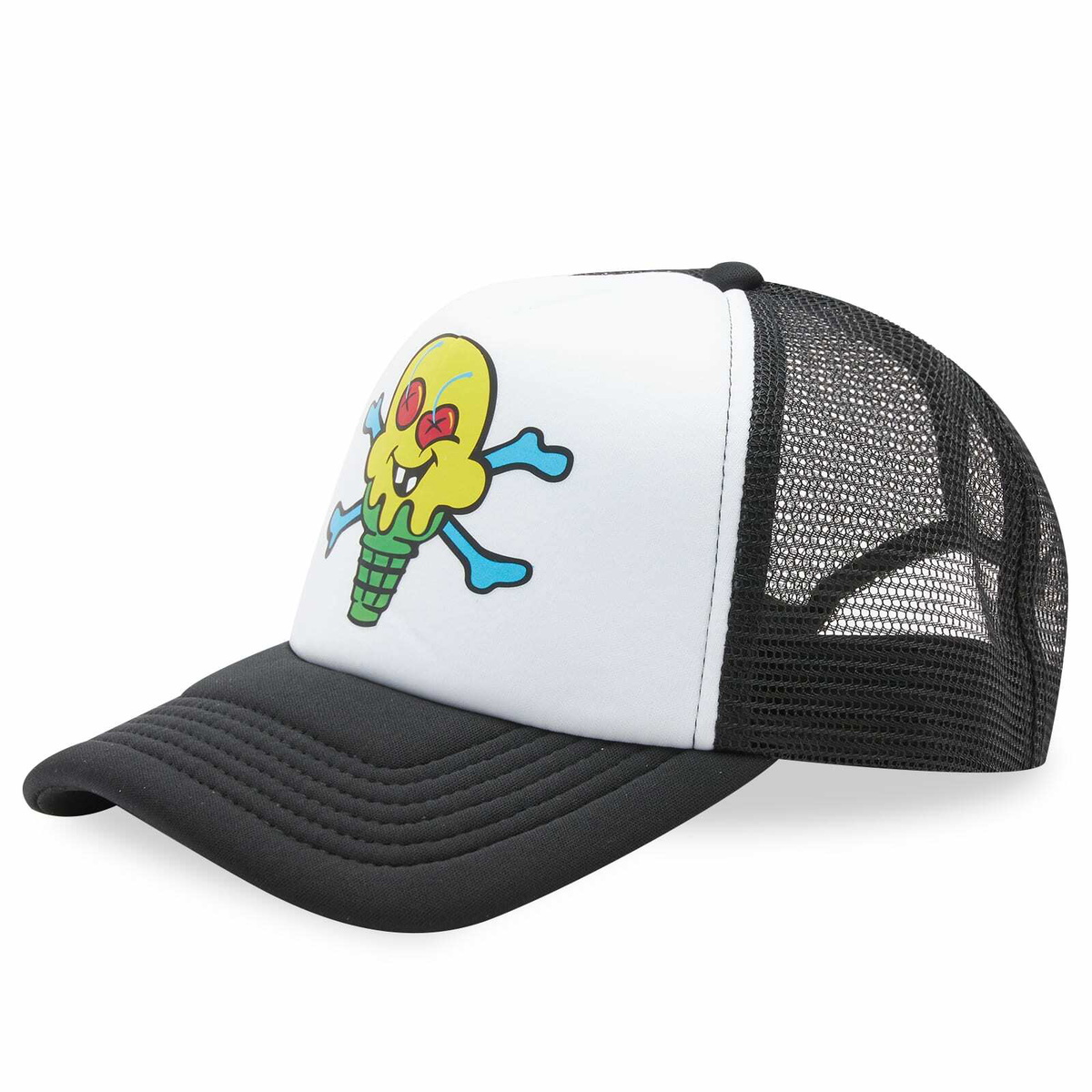 ICECREAM Men's Cones & Bones Trucker Cap in White ICECREAM