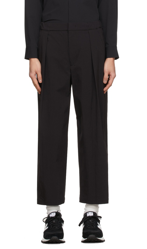 Photo: Master-Piece Co Black Packers Wide-Leg Trousers