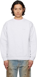Dime Gray Classic Small Logo Crewneck Sweatshirt