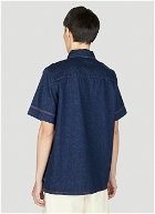 A.P.C. - Denim Short Sleeve Shirt in Blue