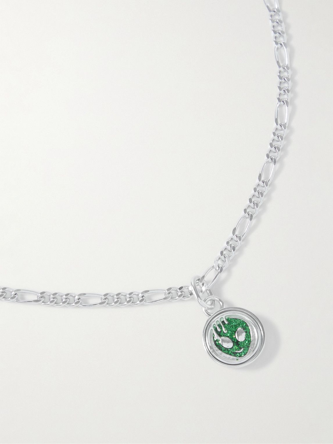 Maria Black - Negroni Rhodium-Plated Chain and Alien Coin Necklace