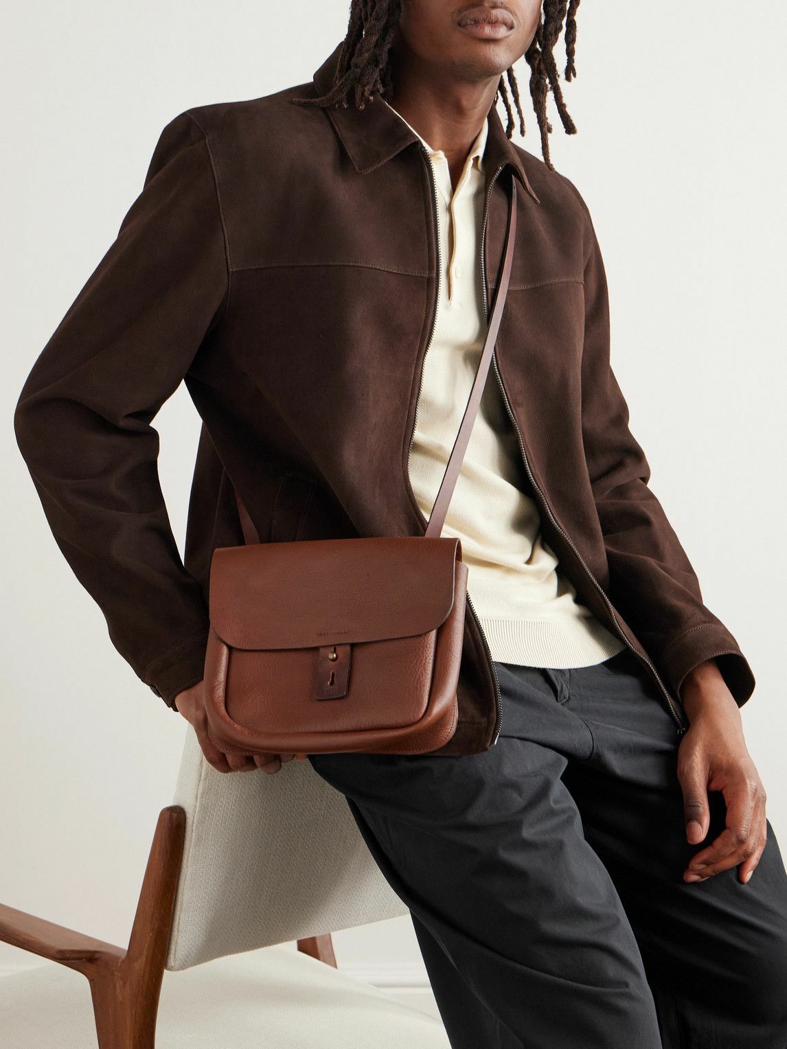 Bleu de Chauffe - Cartouche Cartridge Full-Grain Leather Messenger Bag