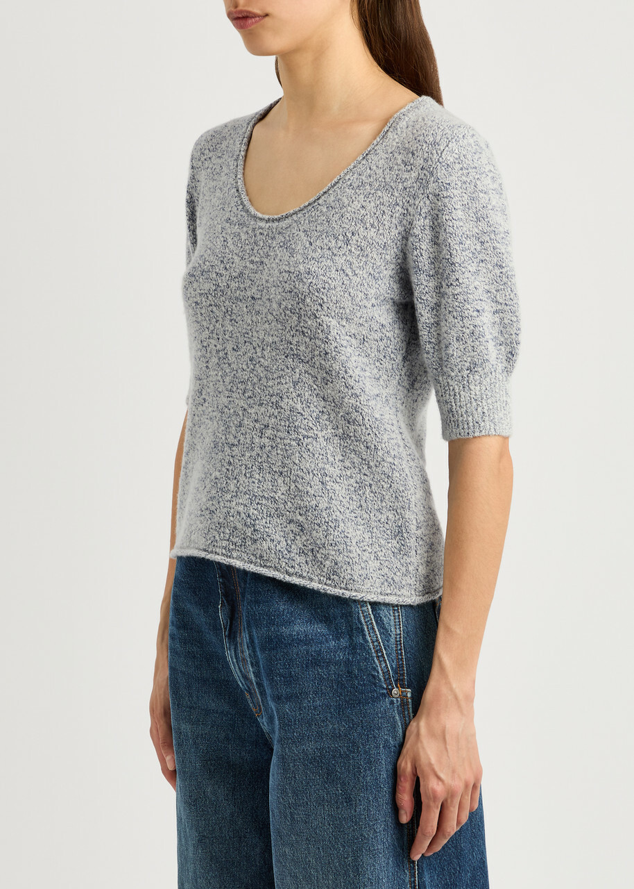 Dorothee Schumacher Luxury Delight Cashmere-blend top Blue