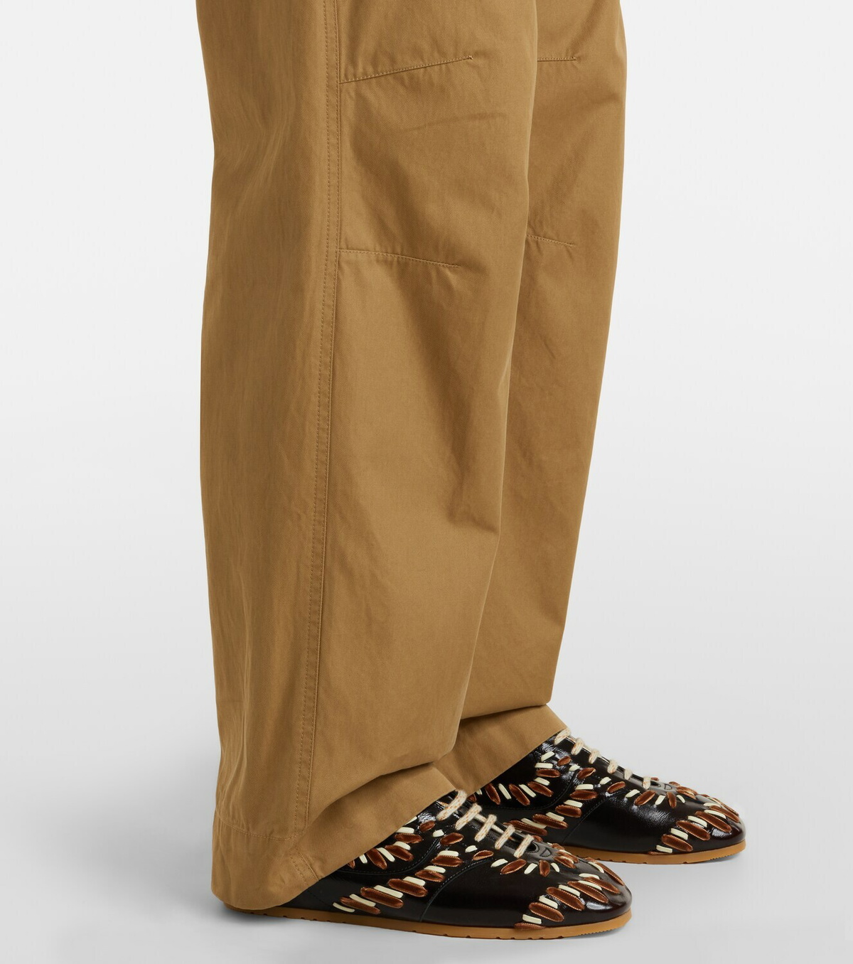 Dries Van Noten Cotton wide-leg pants