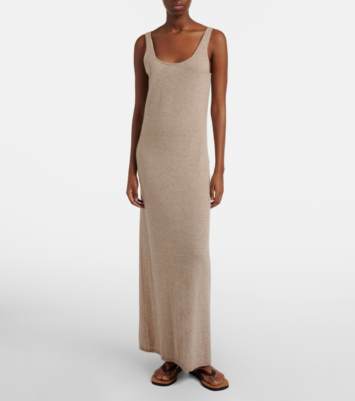 The Row Nareen knitted cashmere maxi dress