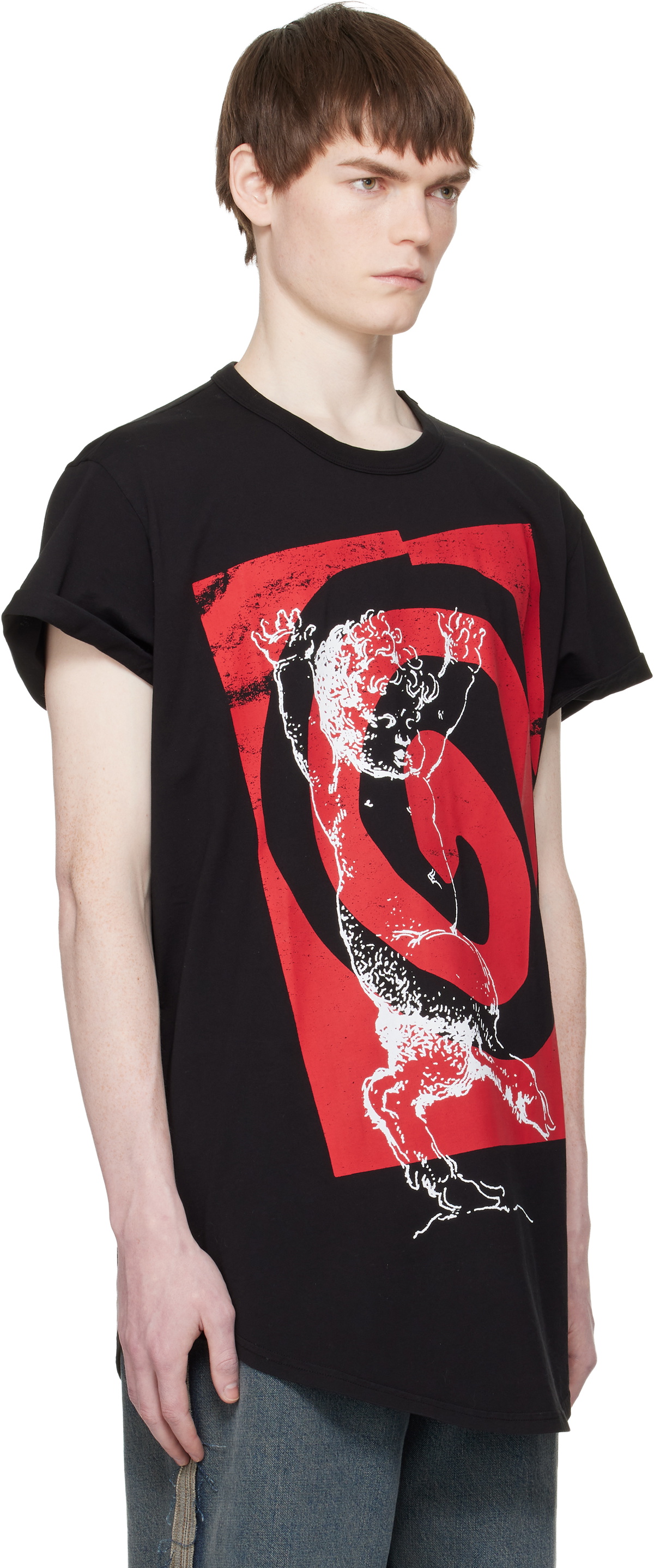 Vivienne Westwood Black Swirl Longline T-shirt
