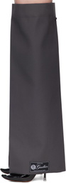 Jean Paul Gaultier Gray Logo Patch Gaiters