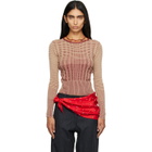 RESCHA SSENSE Exclusive Beige & Red Kashi Sweater
