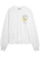 Ganni Printed Cotton T-shirt White