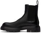 Ferragamo Black Embossed Chelsea Boots