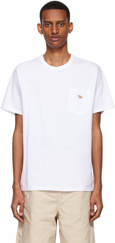 Photo: Maison Kitsuné White Tricolor Fox T-Shirt