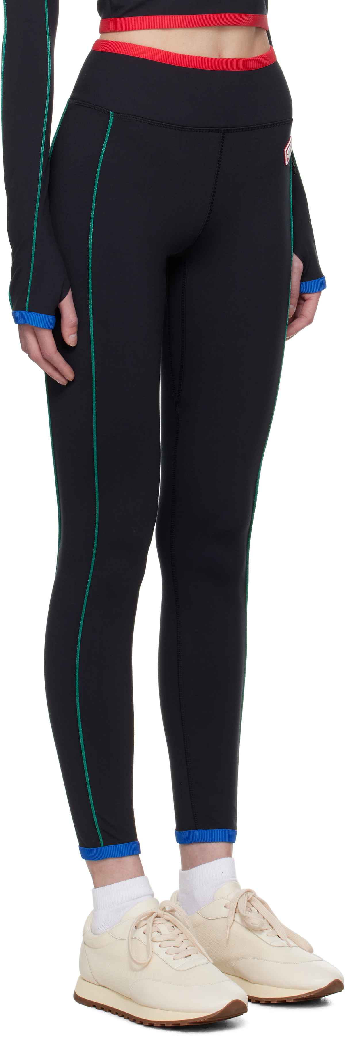 Casablanca Black Contrast Trim Sport Leggings