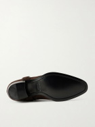 SAINT LAURENT - Wyatt Studded Suede Chelsea Boots - Brown