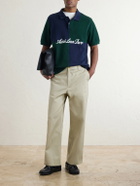 Aimé Leon Dore - Logo-Embroidered Colour-Block Cotton-Piqué Polo Shirt - Green