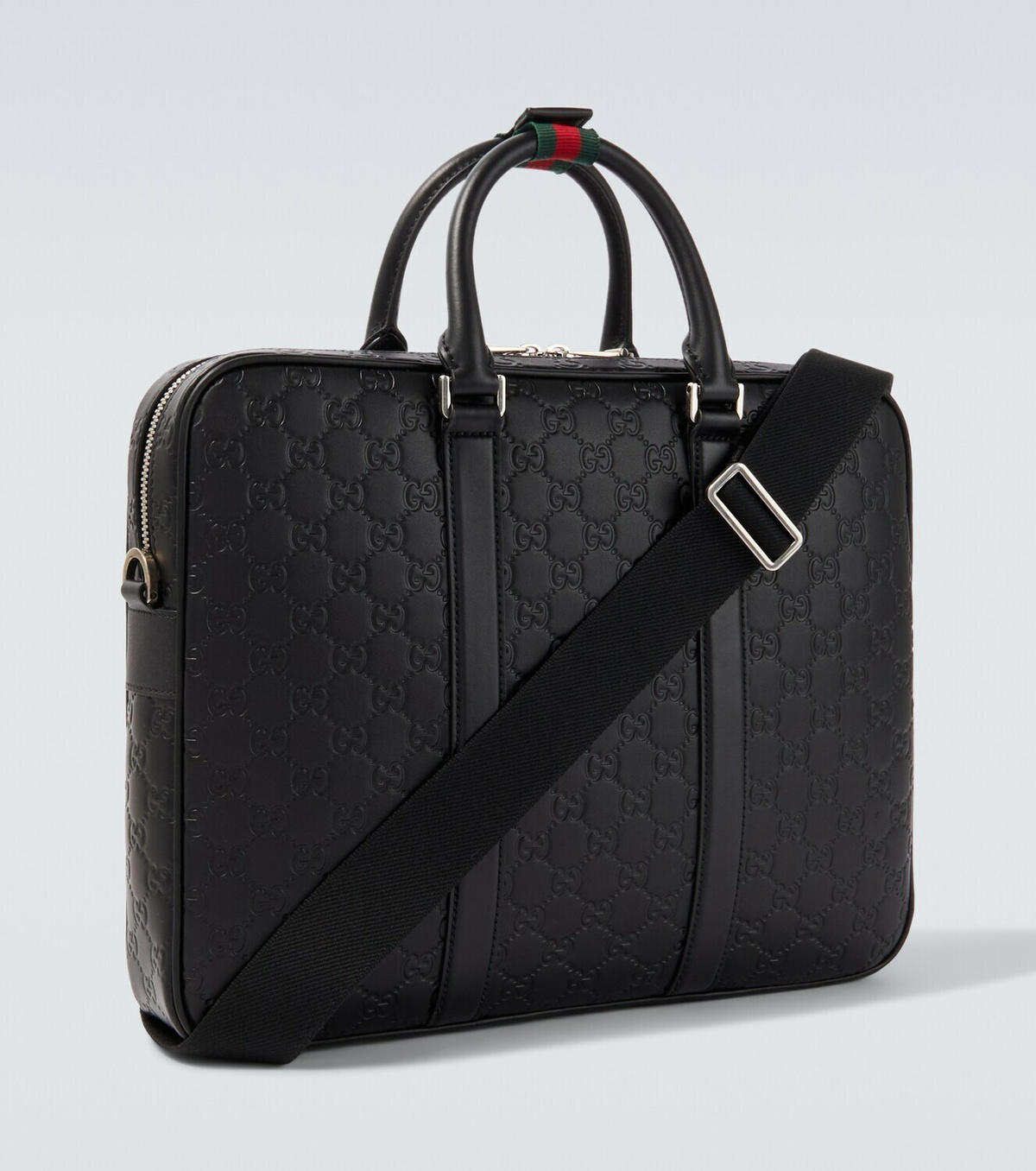 Gucci GG Emblem debossed leather briefcase