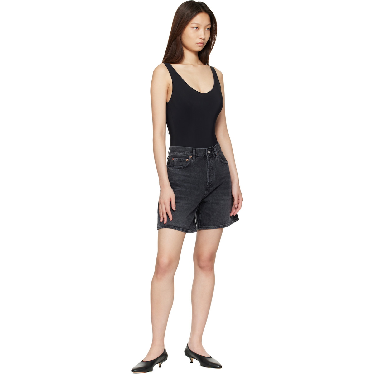 AGOLDE Black Tora Bodysuit