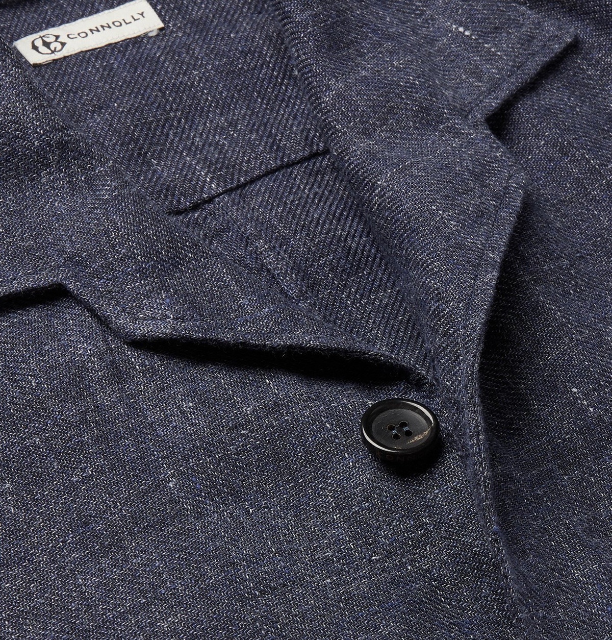 Connolly - Mélange Linen and Cotton-Blend Shirt Jacket - Blue