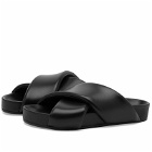 Jil Sander Men's Leather Sandal in Black