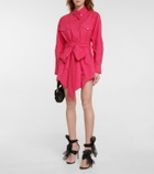 Alexandre Vauthier - Cotton-blend belted shirt dress