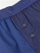 Paul Smith - Striped Colour-Block Jersey Boxer Shorts - Blue