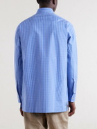 Charvet - Checked Cotton-Poplin Shirt - Blue