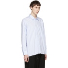 Camiel Fortgens Blue Cotton Deconstructed Shirt